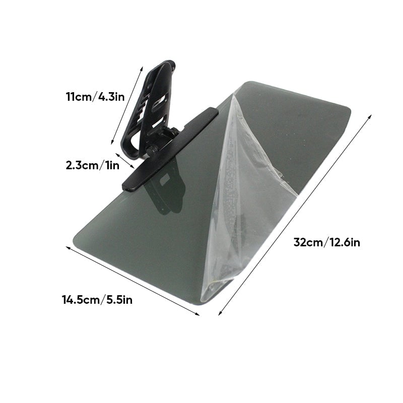 Car Sun Visor Extension – Polarized Panel, Clip-On Mount & 180° Swivel