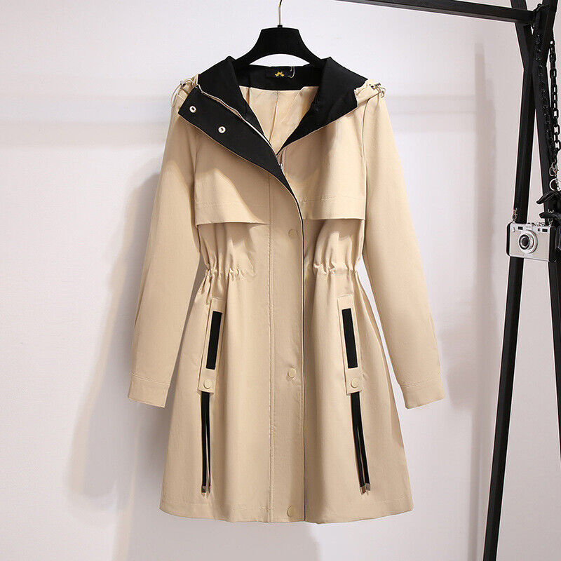 Plus-Size Hooded Windbreaker - Fall Magic Collection for Women