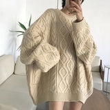 Herbstkurve Oversized Knit Sweater - Cozy Fall Fashion Essential