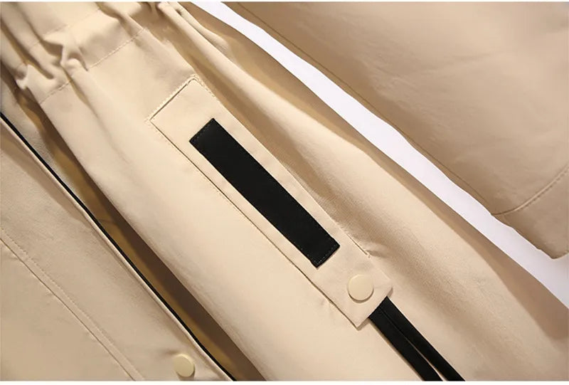 Plus-Size Hooded Windbreaker - Fall Magic Collection for Women