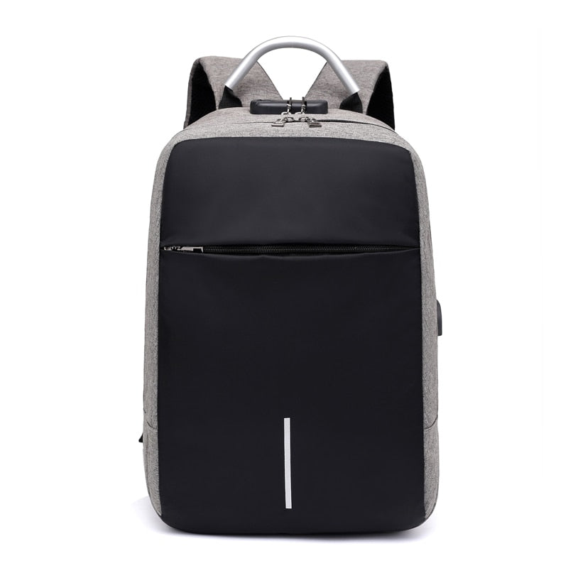 Water-Resistant Anti-Theft Laptop Backpack with Hidden Zipper & USB Charging Port – Secure & Stylish Travel Bag