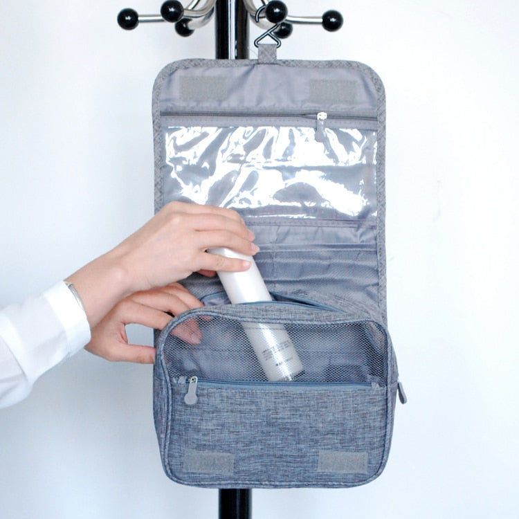 Deluxe Hanging Toiletry Bag Organizer - Travel-Friendly, Waterproof, Multi-Compartment Design for Easy Storage & Access