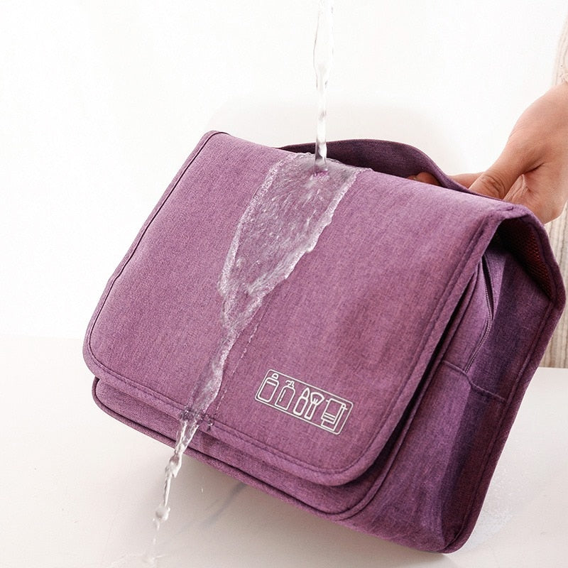 Deluxe Hanging Toiletry Bag Organizer - Travel-Friendly, Waterproof, Multi-Compartment Design for Easy Storage & Access