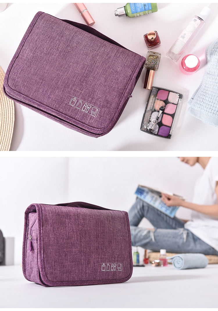 Deluxe Hanging Toiletry Bag Organizer - Travel-Friendly, Waterproof, Multi-Compartment Design for Easy Storage & Access