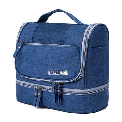 Spacious Hanging Toiletry Bag Organizer - Multi-Compartment Travel Case for Easy Packing & Access