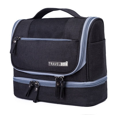 Spacious Hanging Toiletry Bag Organizer - Multi-Compartment Travel Case for Easy Packing & Access