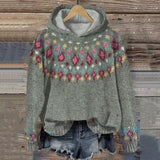 Stylish Benedetta Nordic Patterned Hoodie for Ultimate Comfort | Trendy Winter Wear