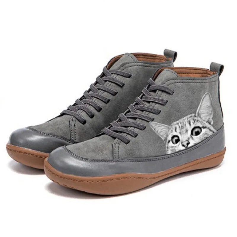 Women's flat ankle boots, view 3