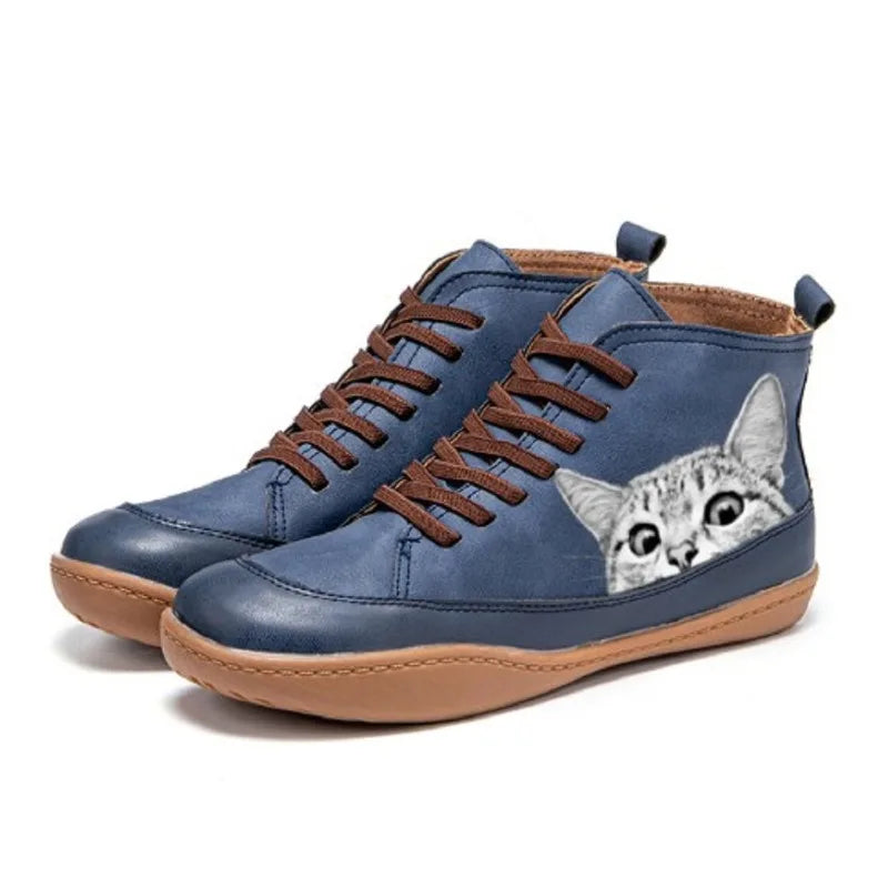 Women's flat ankle boots, view 4