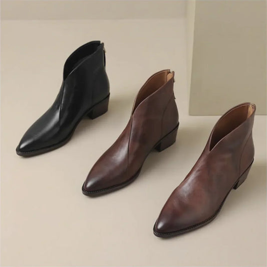 Women's pointed toe ankle boots, view 1