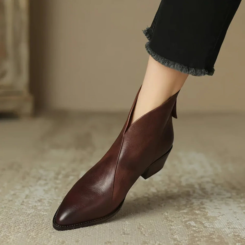 Women's pointed toe ankle boots, view 5