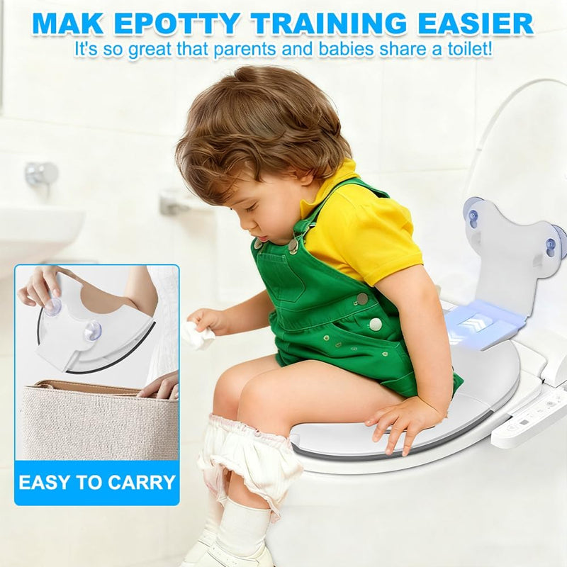 Kids Toilet Training Seat – Foldable, Non-Slip TPR Base & 8cm Splash Guard