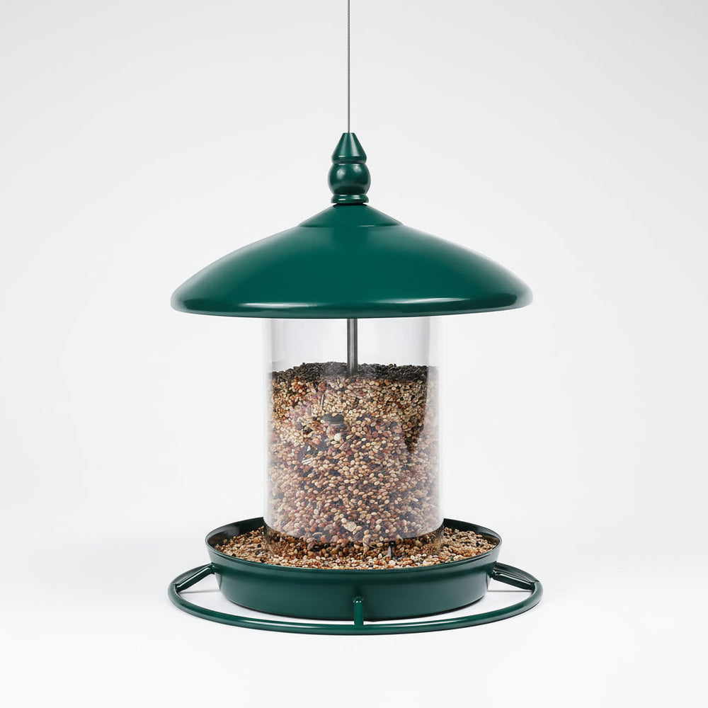 Metal Bird Feeder 360 Degree Perch Easy Refilling Cleaning