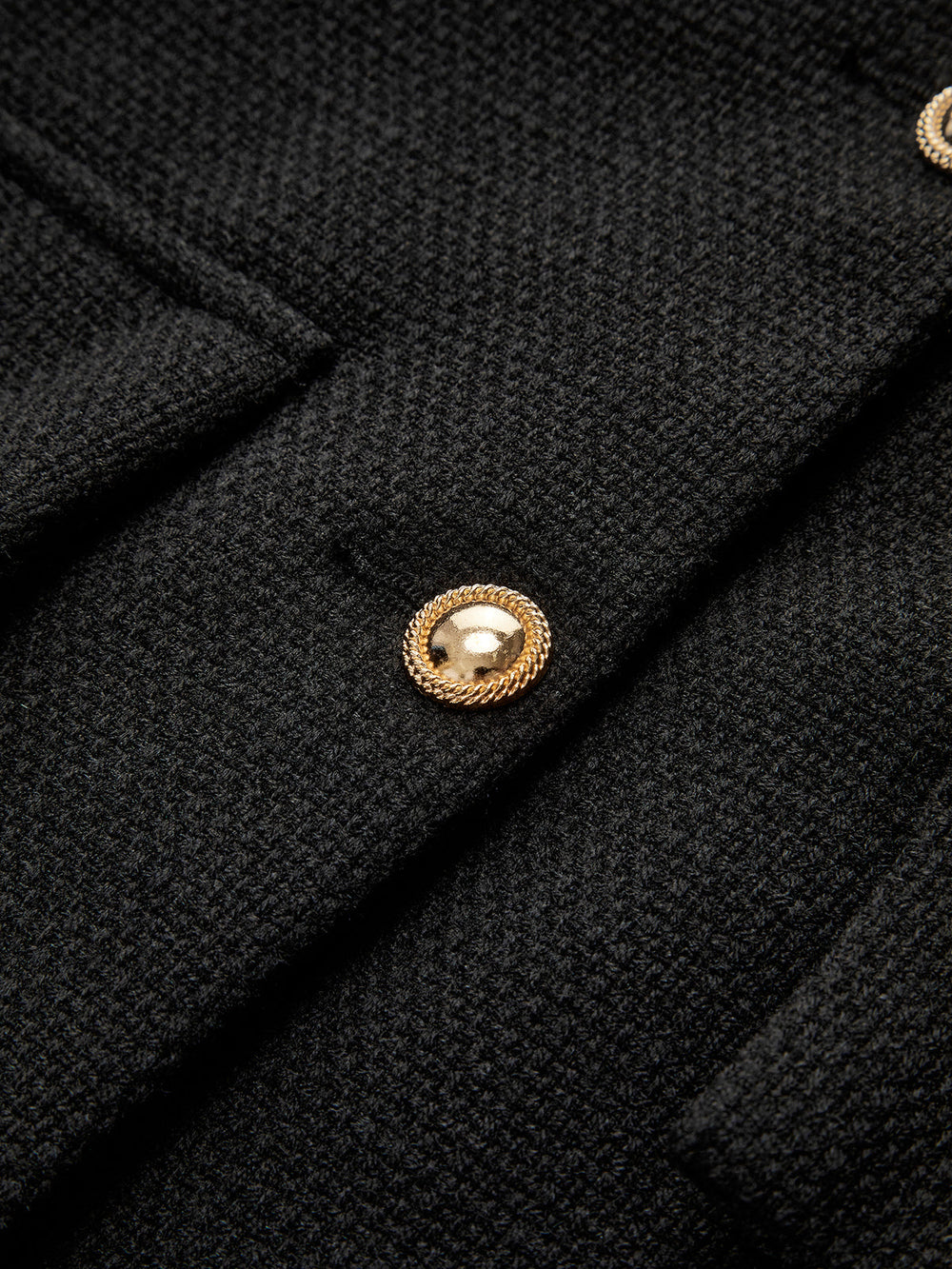 Women's Gold-Button Tweed Blazer – Camille