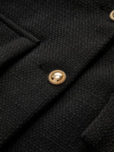 Women's Gold-Button Tweed Blazer – Camille