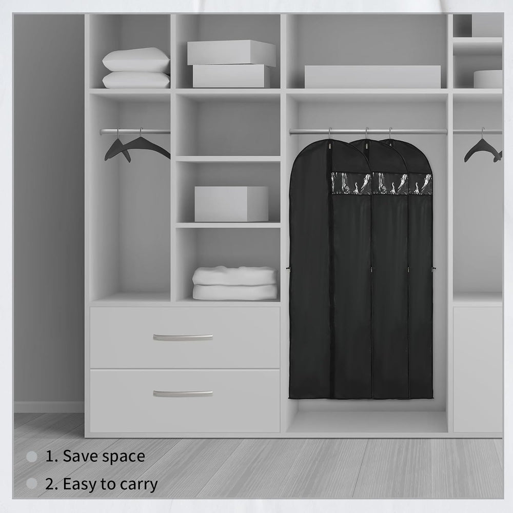 2-Pack Long Garment Storage Cover - 70.87" Dress Bag with Zipper & Clear Window for Easy Viewing - Durable Protection for Dresses & Gowns
