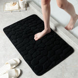 Memory Foam Bath Mat – Pebble Design, Non-Slip & Quick-Dry