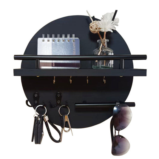 Wooden Key Holder – Round, Wall-Mounted & Eco-Friendly Storage Organiser