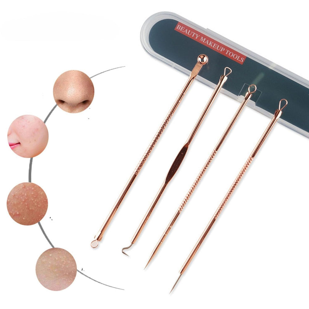 Professional Blackhead & Pimple Extractor Kit - Stainless Steel Acne Removal Tools for Clear Skin
