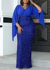 Chic Plus-Size Midi Dress for Fall Banquets - Elegant Autumn Fashion