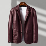 Blazer-Style Jacket with Notched Lapels and Button Front