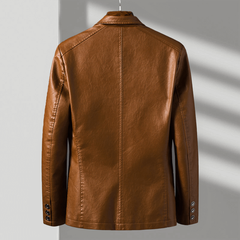 Blazer-Style Jacket with Notched Lapels and Button Front