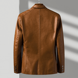 Blazer-Style Jacket with Notched Lapels and Button Front