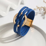 Bohemian Double Circle Leather Bracelet for Women | Stylish Fashion Jewelry