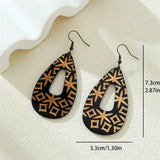 Handmade Bohemian Wood Earrings | Unique Boho Chic Jewelry | Eco-Friendly Artisan Design