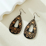 Handmade Bohemian Wood Earrings | Unique Boho Chic Jewelry | Eco-Friendly Artisan Design