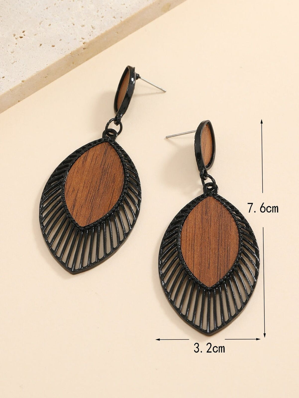 Trendy Boho Wood Teardrop Earrings | Lightweight & Stylish Jewelry for Every Occasion