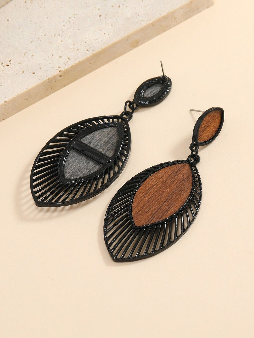Trendy Boho Wood Teardrop Earrings | Lightweight & Stylish Jewelry for Every Occasion