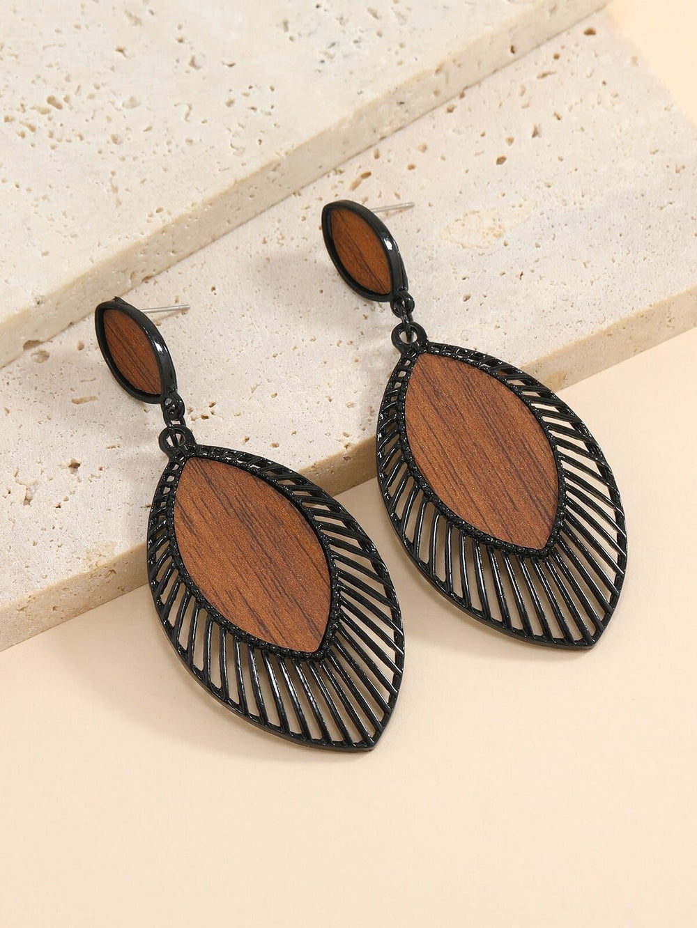 Trendy Boho Wood Teardrop Earrings | Lightweight & Stylish Jewelry for Every Occasion
