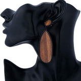 Trendy Boho Wood Teardrop Earrings | Lightweight & Stylish Jewelry for Every Occasion