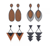 Trendy Boho Wood Teardrop Earrings | Lightweight & Stylish Jewelry for Every Occasion