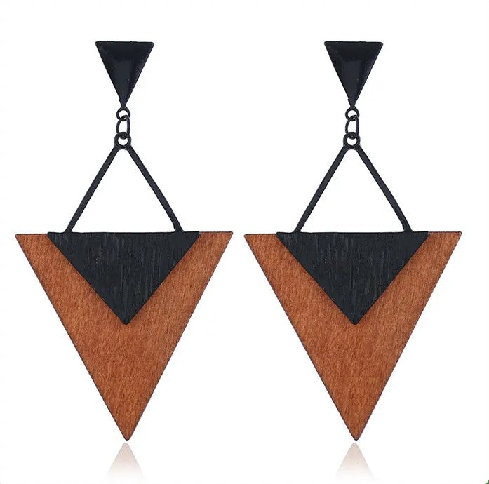 Trendy Boho Wood Teardrop Earrings | Lightweight & Stylish Jewelry for Every Occasion