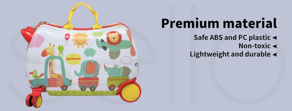 Kids 2-in-1 Ride-On Scooter Suitcase with 360° Swivel Wheels - Perfect Travel Companion for Fun and Convenience