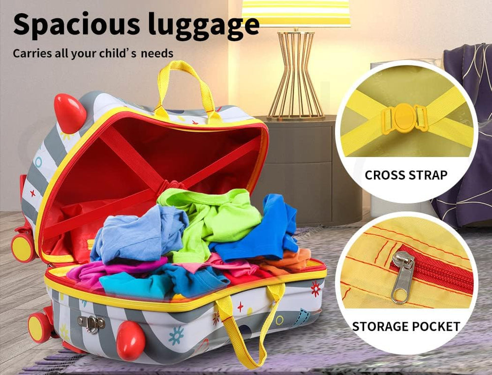 Kids 2-in-1 Ride-On Scooter Suitcase with 360° Swivel Wheels - Perfect Travel Companion for Fun and Convenience