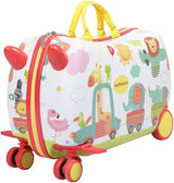 Kids 2-in-1 Ride-On Scooter Suitcase with 360° Swivel Wheels - Perfect Travel Companion for Fun and Convenience