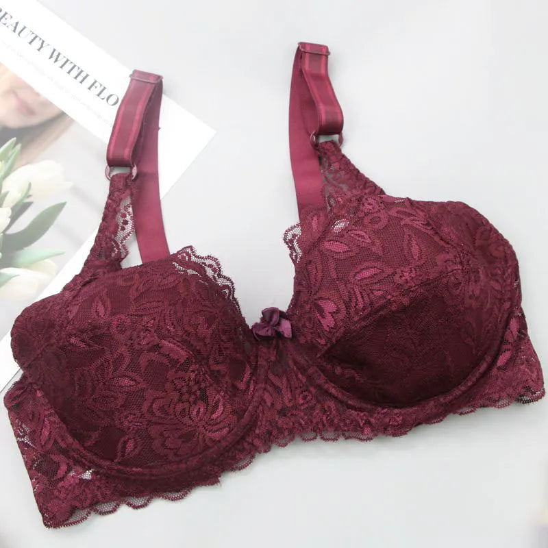 Plus-Size Lace Bra - Sexy & Elegant Design for Comfort and Style