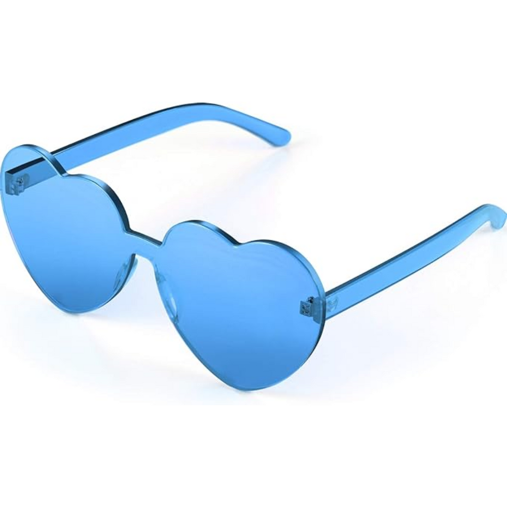 Stylish Cora Heart-Shaped Transparent Sunglasses - Borderless Design for Trendy Summer Looks