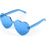 Stylish Cora Heart-Shaped Transparent Sunglasses - Borderless Design for Trendy Summer Looks