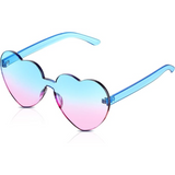 Stylish Cora Heart-Shaped Transparent Sunglasses - Borderless Design for Trendy Summer Looks