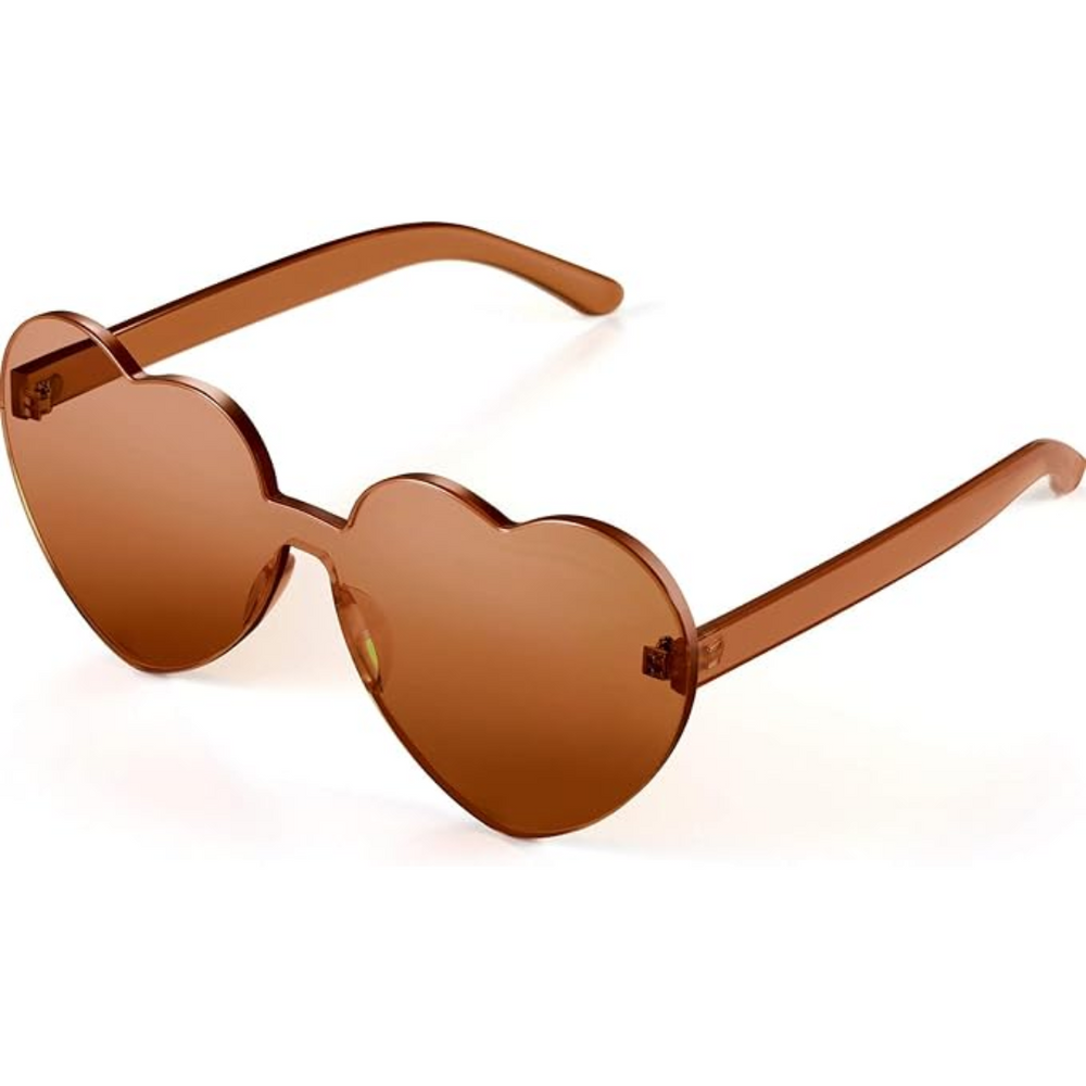 Stylish Cora Heart-Shaped Transparent Sunglasses - Borderless Design for Trendy Summer Looks