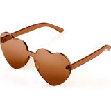 Stylish Cora Heart-Shaped Transparent Sunglasses - Borderless Design for Trendy Summer Looks