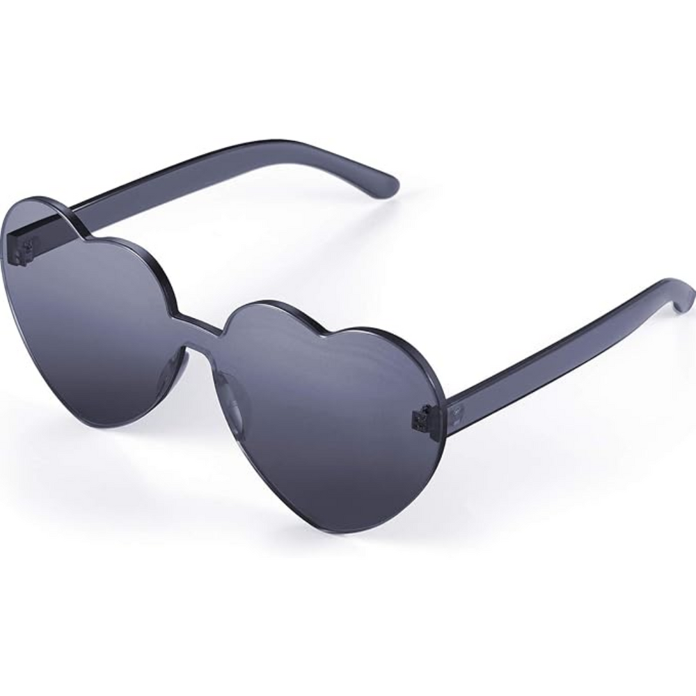 Stylish Cora Heart-Shaped Transparent Sunglasses - Borderless Design for Trendy Summer Looks