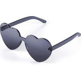Stylish Cora Heart-Shaped Transparent Sunglasses - Borderless Design for Trendy Summer Looks