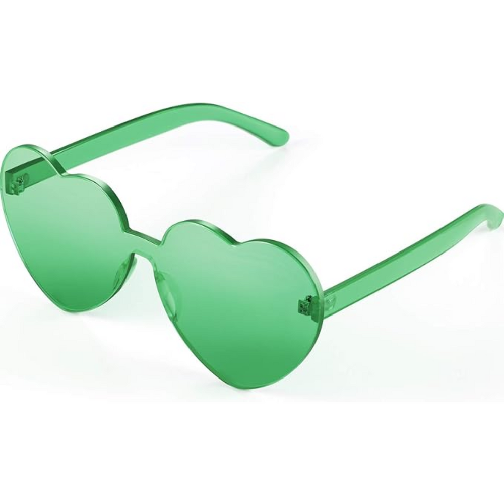 Stylish Cora Heart-Shaped Transparent Sunglasses - Borderless Design for Trendy Summer Looks