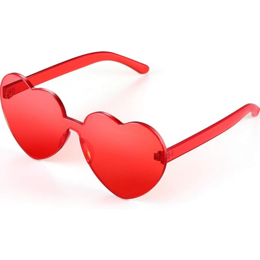 Stylish Cora Heart-Shaped Transparent Sunglasses - Borderless Design for Trendy Summer Looks