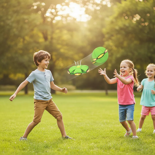 Flying Saucer Light-Up Ball – Deformation Design, Pet-Friendly & Educational Play